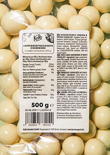 KoRo - Gevriesdroogde frambozen bedekt met witte chocolade | 500 g - Image 3