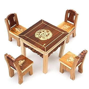 Craftize Mstore Wooden Miniature Chair and Table Set for Kids/Toy – Educational Wooden Play Furniture for Children Ages 3+