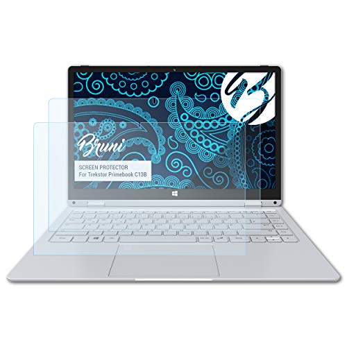 Preisvergleich Produktbild Bruni Schutzfolie kompatibel mit Trekstor Primebook C13B Folie, glasklare Displayschutzfolie (2X)
