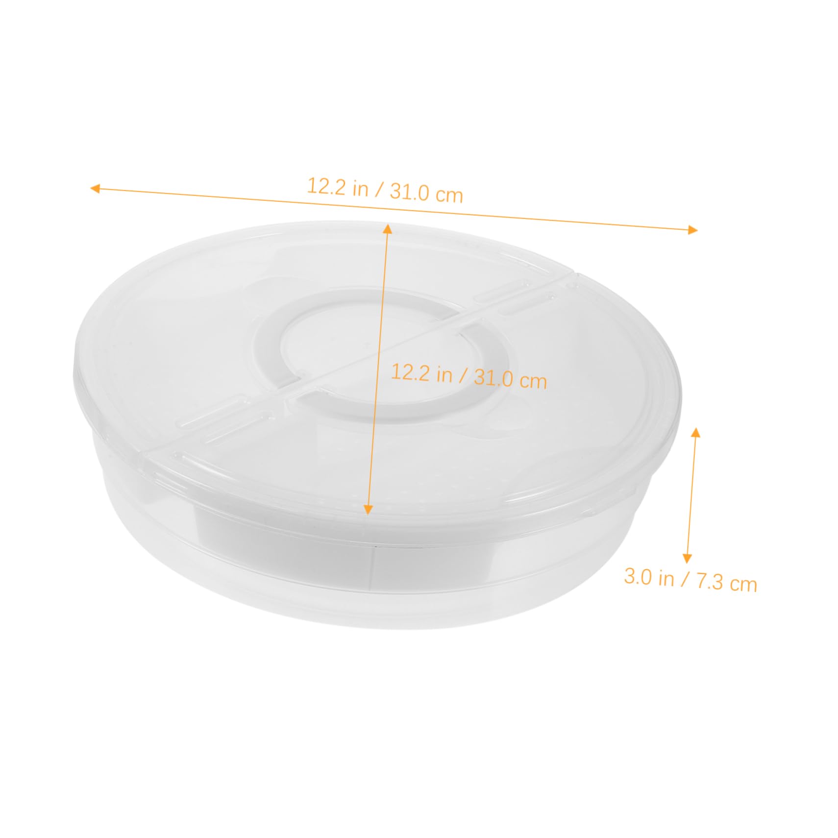 Garneck Pizza Case Lid Round Storage Box for Pizza Slices for Reusable Pizza Container and Outdoor Events