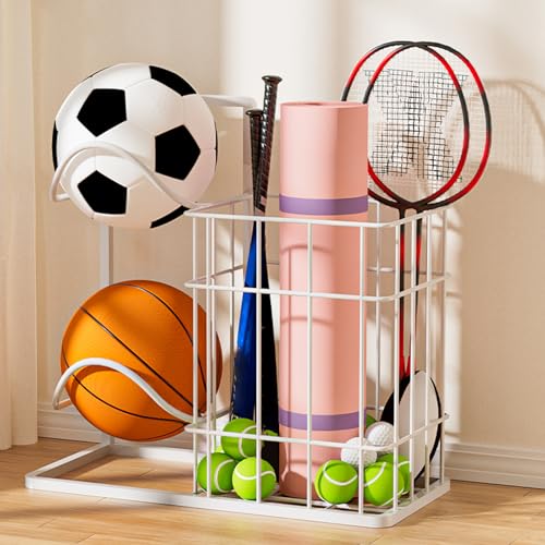 Support vertical pour ballons de basket-ball et rangement extérieur pour la maison