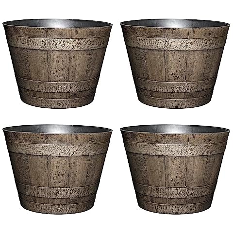 Classic Home and Garden Whiskey Barrel Planter Cover