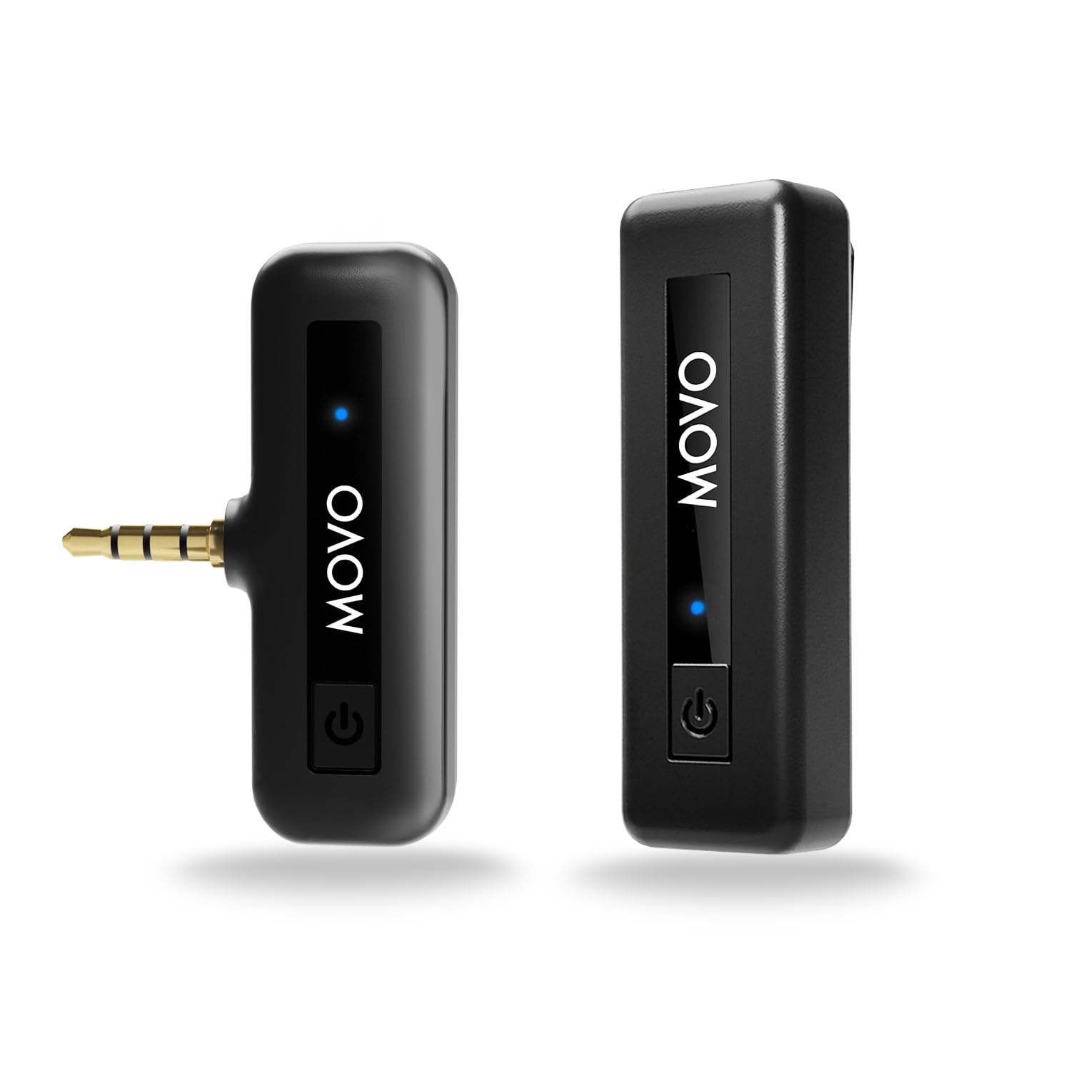 Movo Wireless Mini Camera Microphone for Video Recording- 2.4Ghz Wireless Transmitter with Clip on Lavalier Microphone for DSLR, Mirrorless Camera- Compact Lapel Mic (164FT Range, 10-Hr Battery Life)