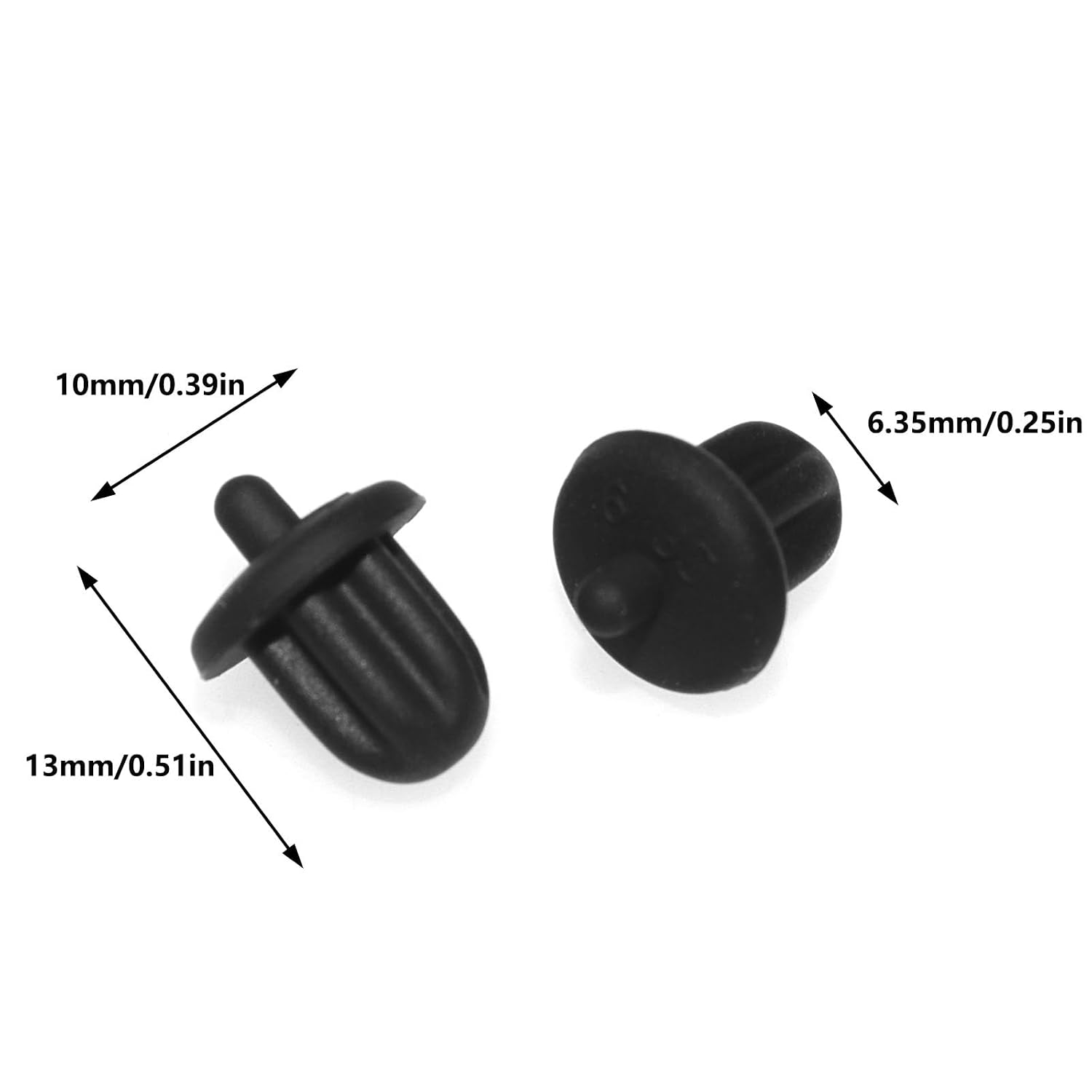15PCS Black 6.35mm Interface Port Audio Jack Dust Plug PC DVD Microphone Socket Rubber Anti Dust Plug Cap Cover Protector