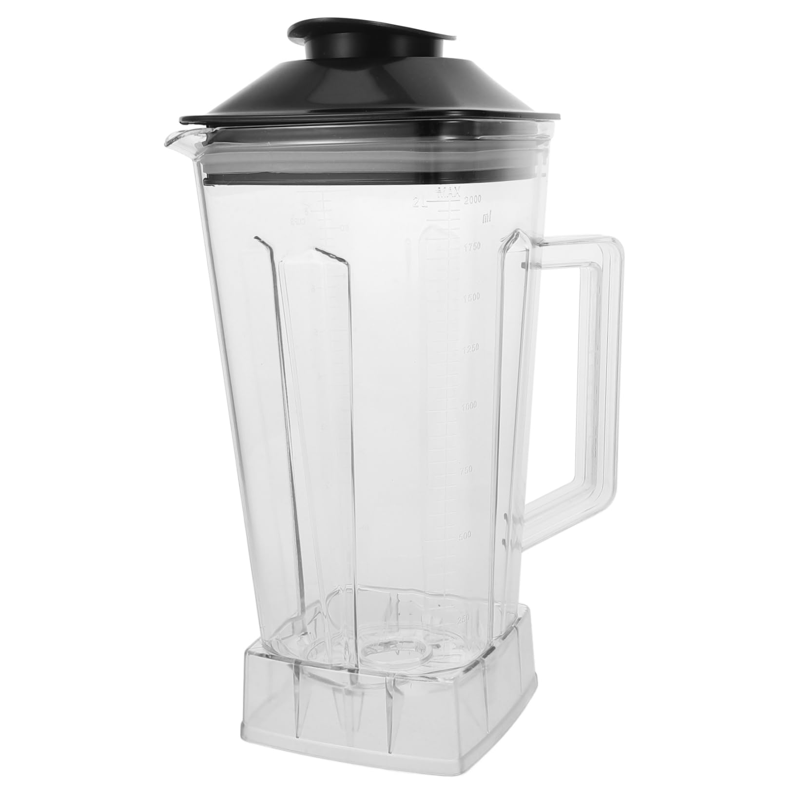 Brocca di Ricambio per Frullatore in Plastica Riutilizzabile da 2l con Coperchio, Facile da Installare per Smoothie e Bevande