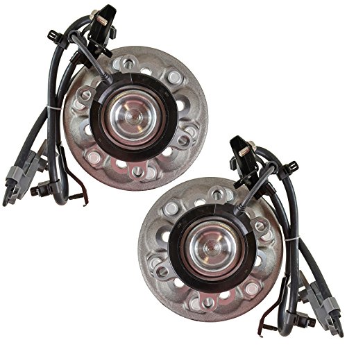 Image of TRQ Front Left and Right Wheel Bearing and Hub Assembly Set 2 Piece Compatible with 04-08 Chevrolet Colorado RWD 04-05 GMC Canyon SLE RWD 06-08 Canyon 2006 Isuzu i-280 07-08 i-290 07-08 i-370