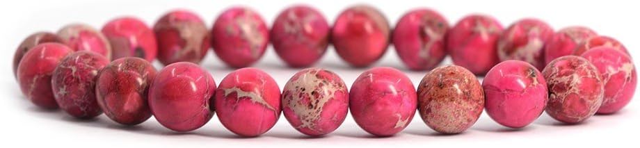 Justinstones 8mm Round Beads Stretch Bracelet 7 Inch Unisex