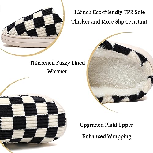 Image of Guyarns House Slippers for Women & Men - Fuzzy, Casual Indoor /Outdoor Shoes with Memory Foam & Faux Fur Lining