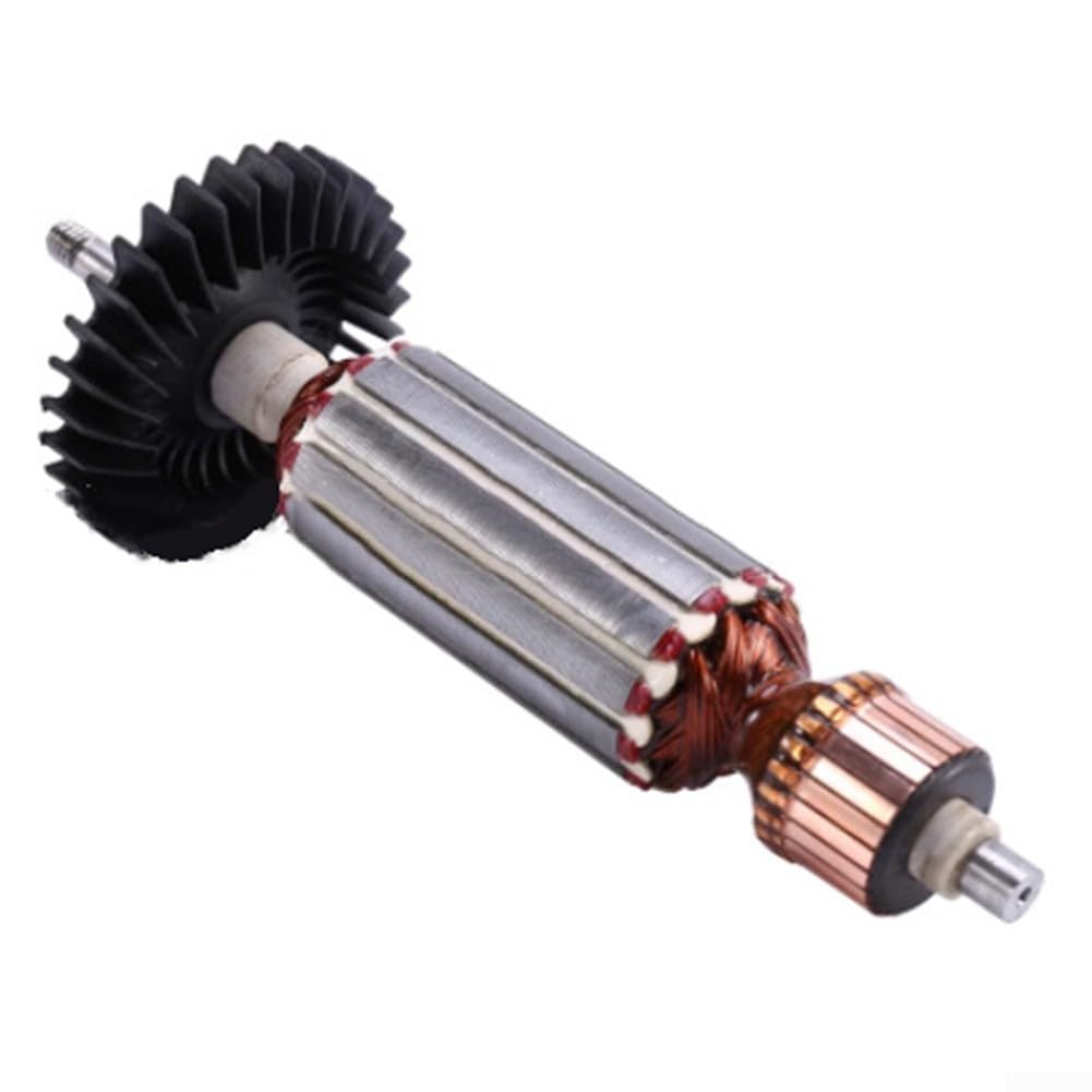 Anclaje de rotor de armadura de repuesto compatible con amoladora angular Makita GA5030 GA4530 GA4030 GA5034 GA4534 GA4031, construcción de metal para