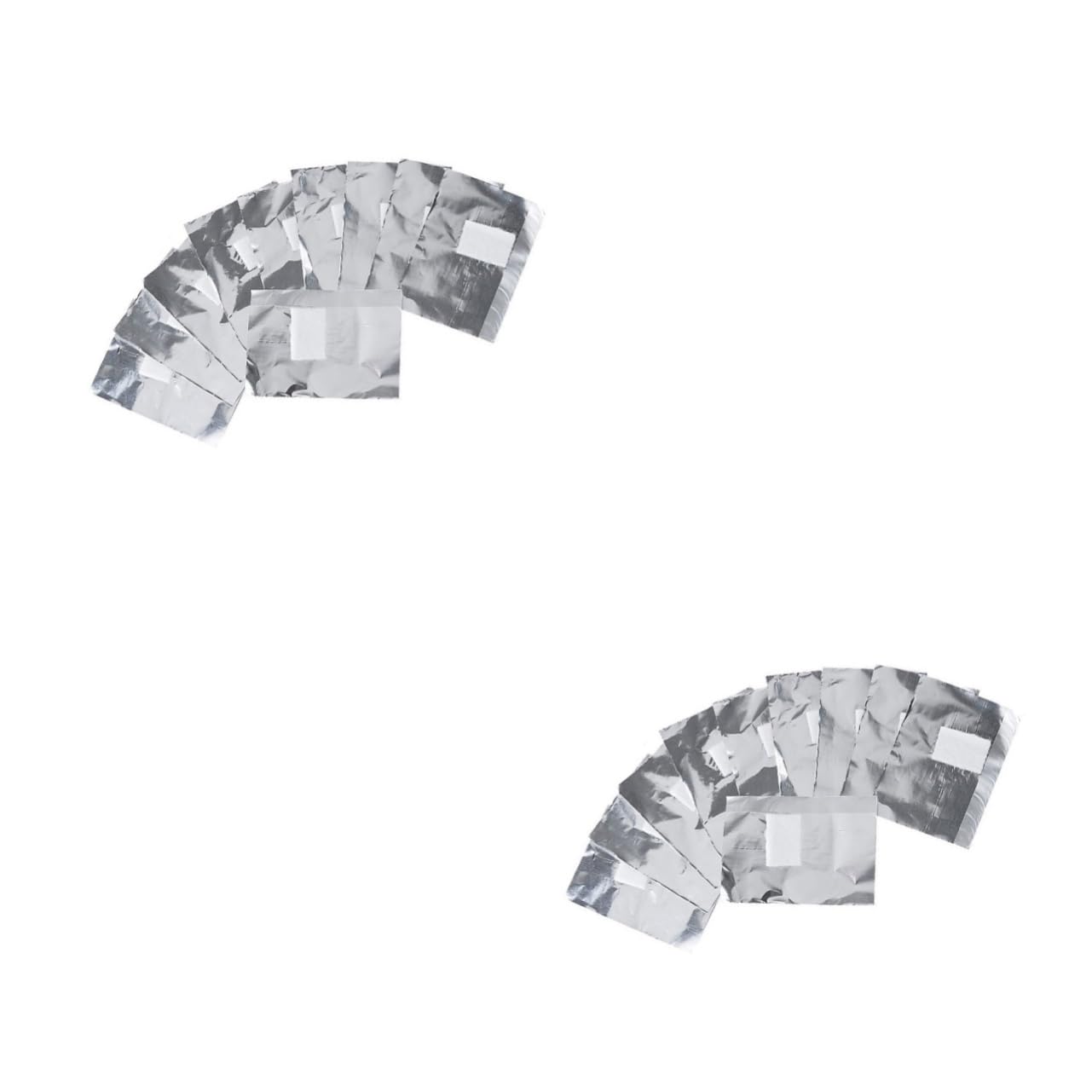 Mikinona 2sets Nail Polish Remover Pads Foil Wraps Pack for Quick Soak off 100pcs*2