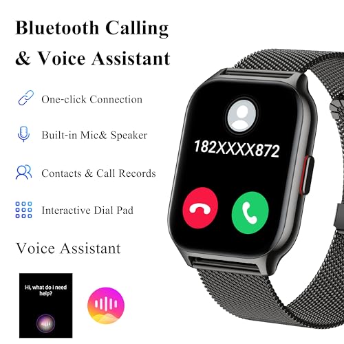 Popglory P95 Smart Watch Answer/Make Calls, 2.01'' Smartwatch With Ai Voice Control thumb #3