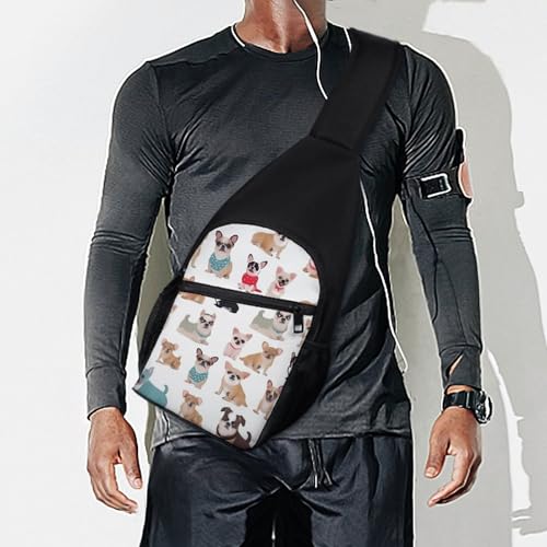 Bolso casual cruzado con diseño de perros para hombres y mujeres miniatura 7