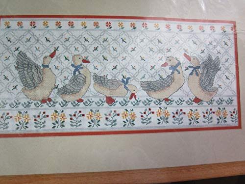 Kit broderie point de croix compté oies canevas complet