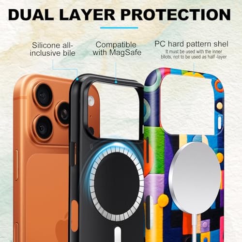 Coque iPhone 17 Pro Max résistant aux chocs avec art géométrique - 3