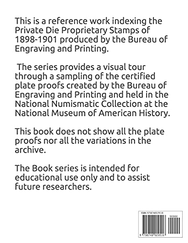 Steenerson's Revenue Taxpaid Stamp Certified Plate Proof Reference Series - Private Die Proprietary