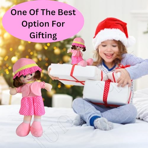 Image of Fun4you Assorted Winkey Soft Doll for Kids (80 cm) Cute Plush Toy for Girls & Boys | Large Cuddly Companion, Adorable Soft Stuffed Toy Doll for Girls, Big Size Birthday Gift for Toddlers (Pink)