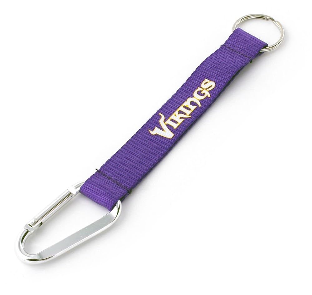 aminco NFL Minnesota Vikings Carabiner Lanyard Keychain — image 1