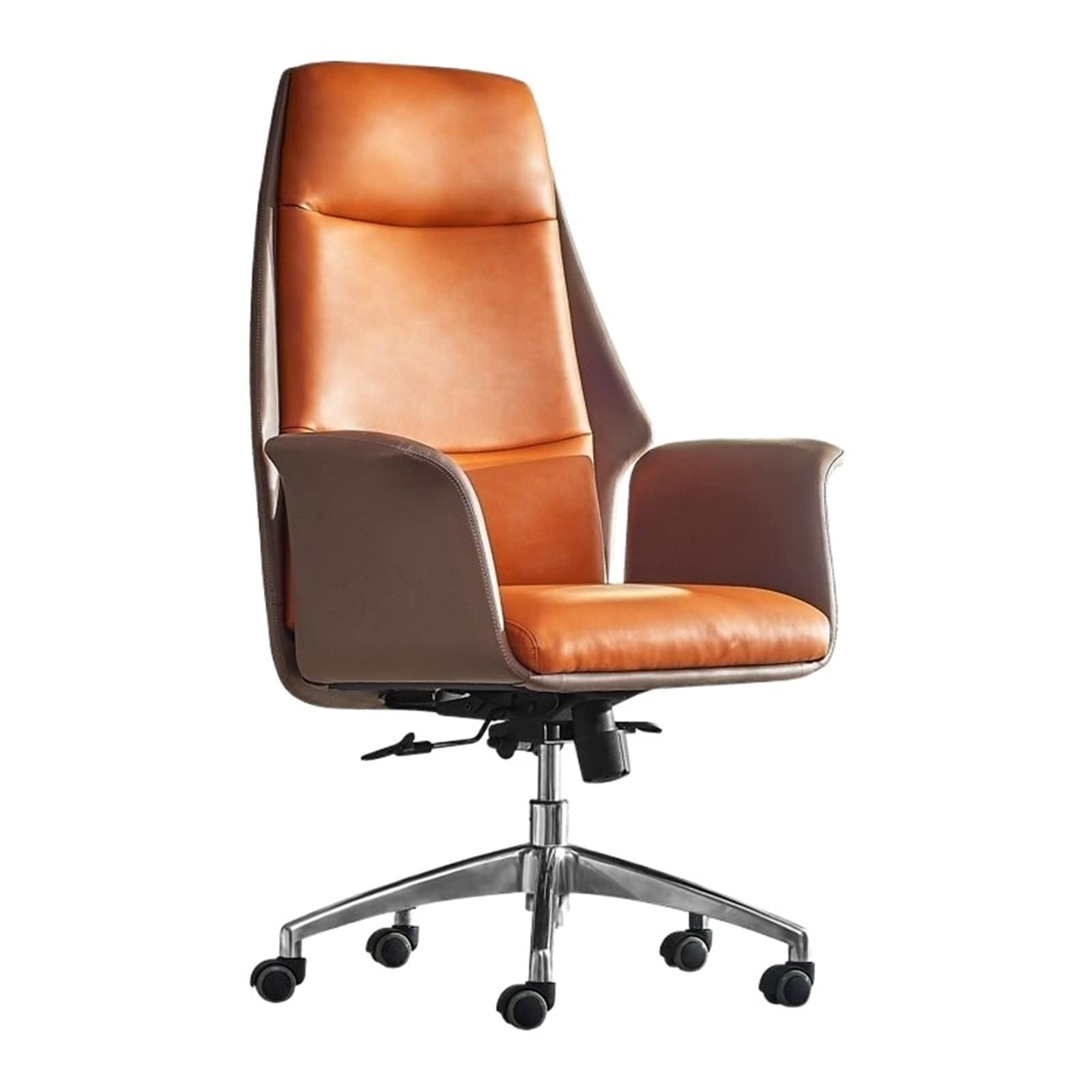 Nowoczesne, minimalistyczne krzesło biurowe, prawdziwa skóra bydlęca, domowe krzesło szefa do nauki i grania, ergonomiczny design, stylowe, wygodne