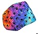 Cord Lock Rainbow Dog Paw Prints Tie Dye Bouffant Scrub Cap Hat