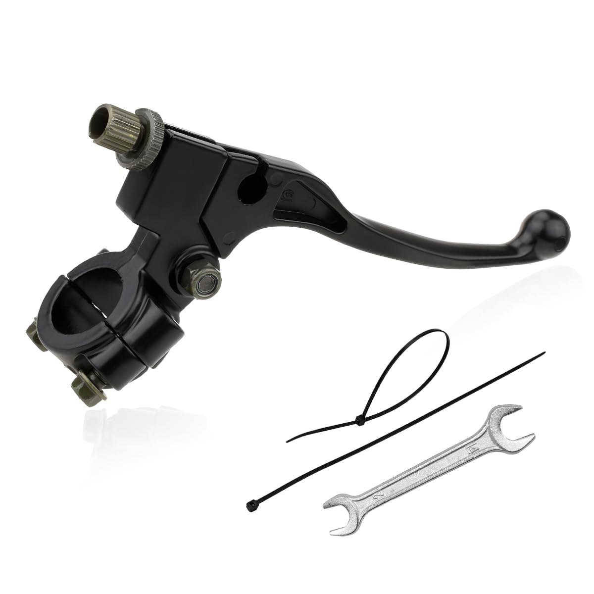 KVAEY Motorcycle Clutch Lever, 7/8" 22mm Left Handlebar Folding Brake Lever Perch, Clutch Handle Lever Replacement (Black+Wrench)