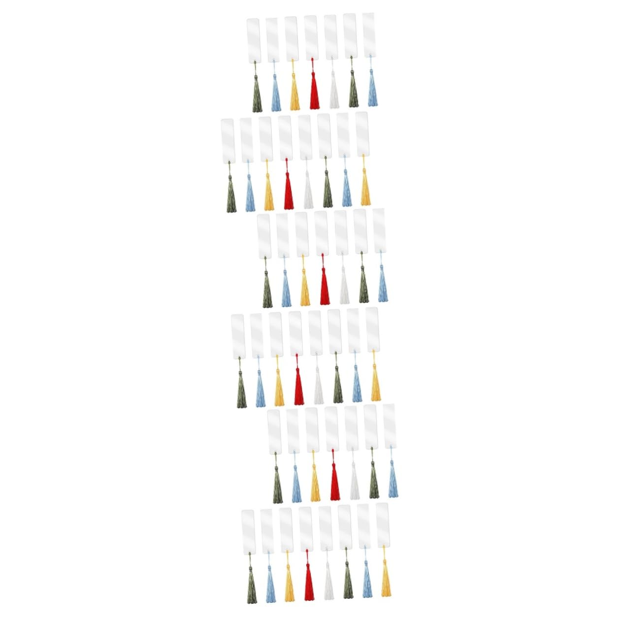 Operitacx 45sets Segnalibri Acrilici Vuoti Con Napponi Colorati Segnalibri Personalizzabili Acrilico Trasparente Per Libri e Diy Per Scuole e Regali Creativi