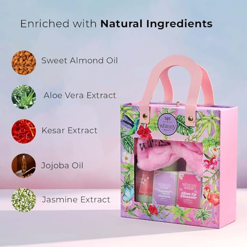 Image of Whimsy Beauty Mini Skin Care Kit | Safe Non Toxic Skin Care Set for Kids & Pre Teens |Butter Me Moisturizer, Glow Up Cleanser, Sunscreen, Ray Rebel Spray & Hairband | Vegan and Cruelty Free (Pack of 5)