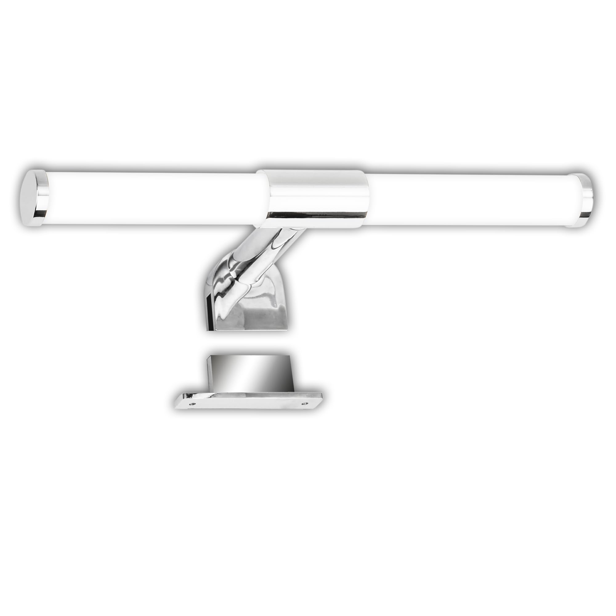 BRILONER - LED Spiegelleuchte Bad 2 in 1 Montage, IP44 Spritzwasserschutz, 4.000K neutralweiß, Badezimmerlampe, Schrankbeleuchtung, Spiegellampe, Lampe Badezimmer, Spiegelbeleuchtung, 30 cm, Chrom
