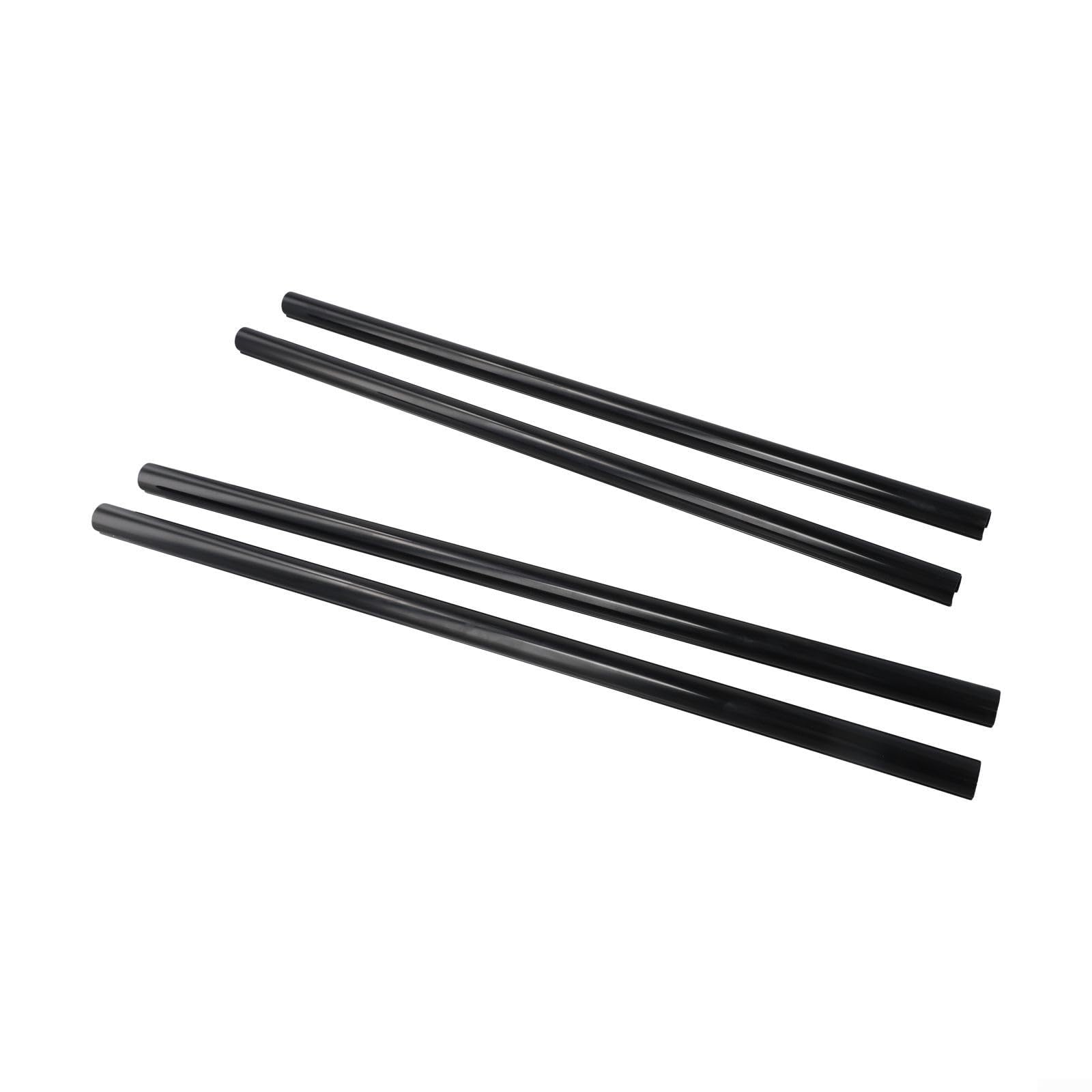 Gettimore 4pcs radiator pipe covers with flexible length adjustment, designed to enhance pipe appearance and simplify radiator pipe coverage (Black-500mm)