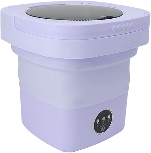 Miniatura 4 de Lavadora de 6.5 L, lavadora y secadora Lavadora portátil plegable portátil automática de lavado profundo y centrifugador, lavadora plegable con tubo