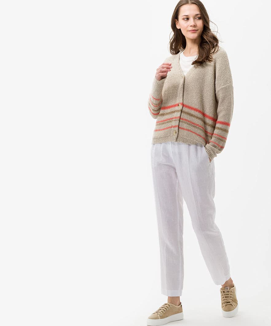 BRAX Style Maron-Pantaloni in Lino Donna