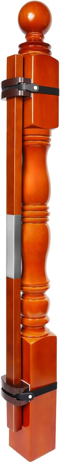 2 Pcs No Hole Stairway Baby Gate Mounting Kit - Fits Round & Square Banisters, Compatible with Most Hardware and Pressure Mount Baby Gates Up to 37 inches Tall