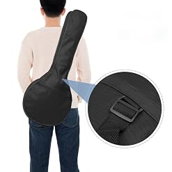 DFGHJK Housse de guitare classique acoustique en tissu Oxford imperméable sac de guitare étui souple équipement léger - Les Beatles, Paul McCartney, John Lennon, RIngo Starr, George Harrison DFGHJK Housse de guitare classique acoustique en tissu Oxford imperméable sac de guitare étui souple équipement léger – Image 4