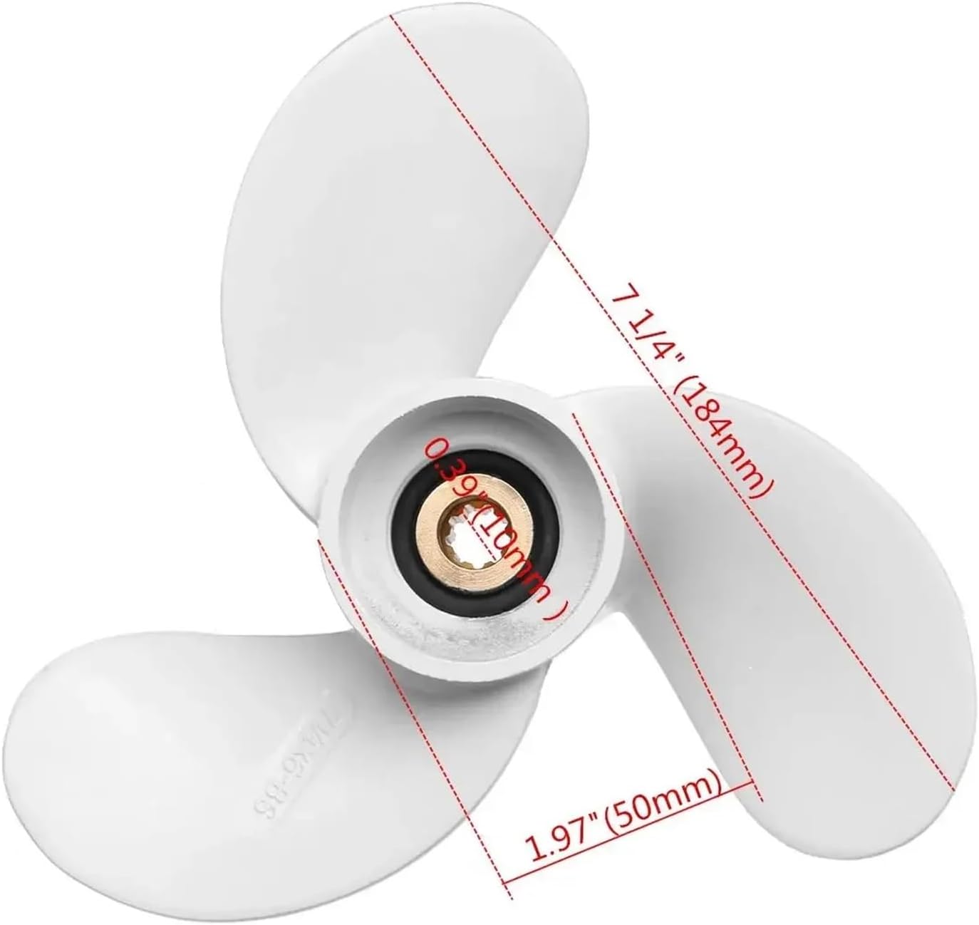 船舶用船外機プロペラ ホワイトプロペラ 9 スプライン歯 アルミニウム
