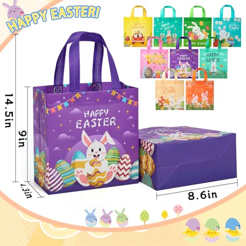 ZUIYIN 36Pcs Easter Gift Bags with Handles for Kids - Non-Woven Bags for Easter Baskets, Egg Hunt Game, Party by ZUIYIN - Image 5