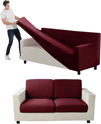 Miniatura 76 de Funda para Sofá de Terciopelo, Fundas Elásticas para Sofá para Funda Principal Separada/Respaldos y Cojines de Asiento, Funda para Sofá, para Fundas