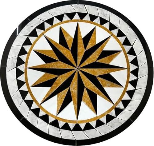 Floor 30''X30'' Medallion Marble Tile