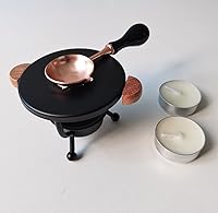 Vista 1 de Kit de calentador de sellado de cera para sellar cuentas de cera, horno de cera de sellado con cuchara de fusión y 2 velas de velas, juego