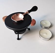 PORXFLY Wax Seal Warmer Wax Seal Kit for Sealing Wax Beads, Sealing Wax Furnace with Melting Spoon and 2 Pieces Candles, Wax Seal Kit for Wax Seal Stamp, Wax Seal Sticks