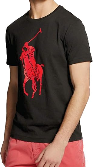 Polo Ralph Lauren ポロ ラルフローレン メンズ ビッグポニー プリント クルーネック 半袖 Tシャツ 黒 青 並行輸入品 Tシャツ カットソー 通販