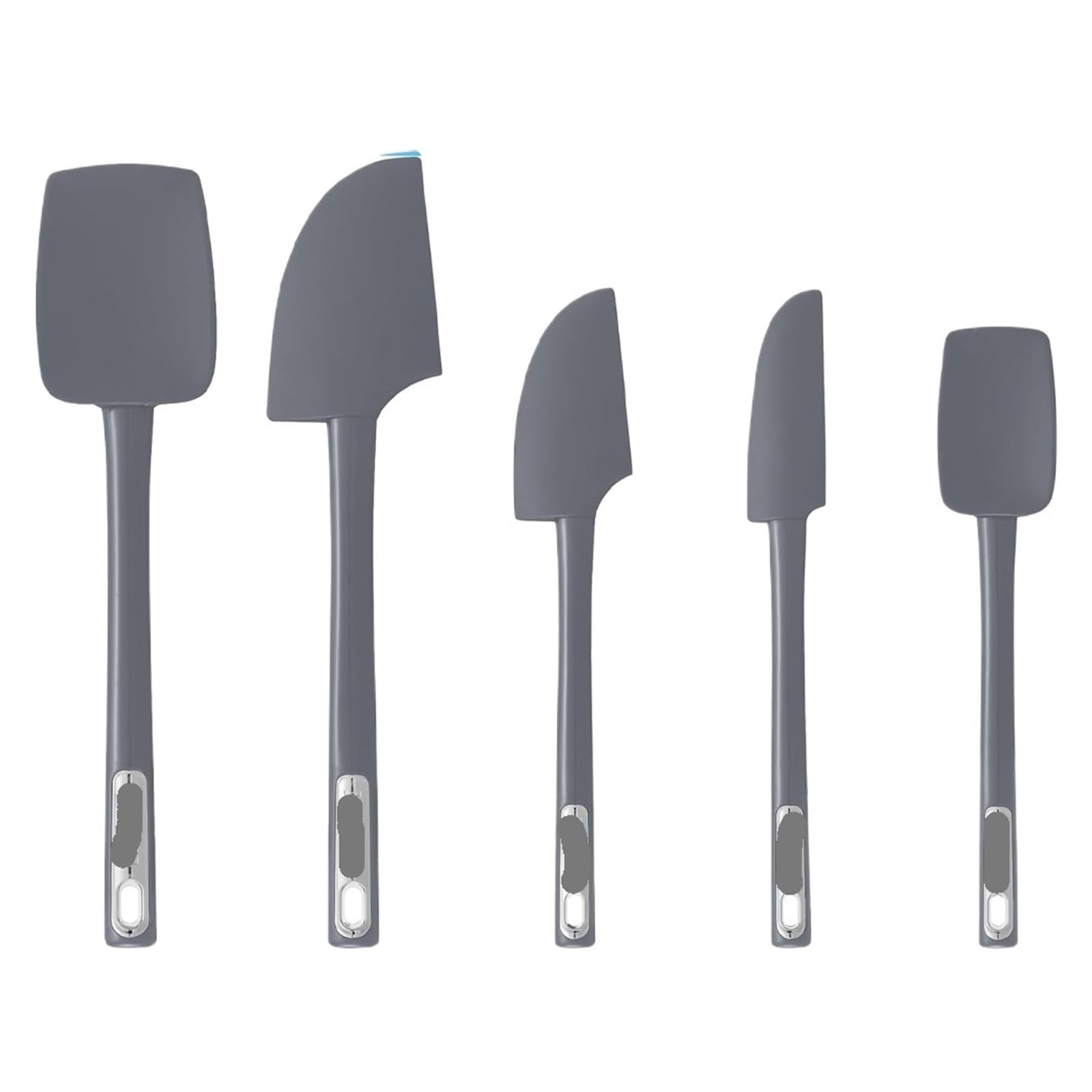 Küchen-Silikon-Spatel-Set, hochtemperaturbeständig, mit rutschfestem Griff, for Kochen, Mischen, Backen und Rühren(5pcs E)