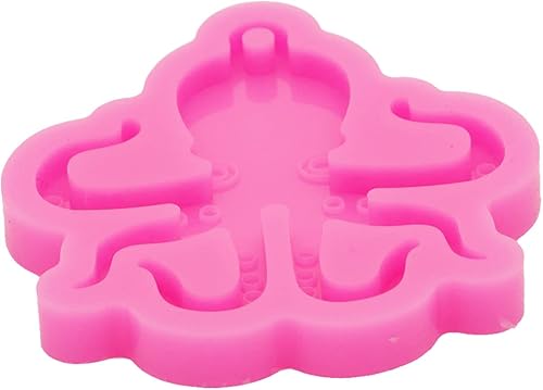 Miniatura 4 de Angel Wings Moldes de silicona para llavero de pulpo brillante, molde de resina, molde de fundición de resina epoxi, molde para hornear pasteles de