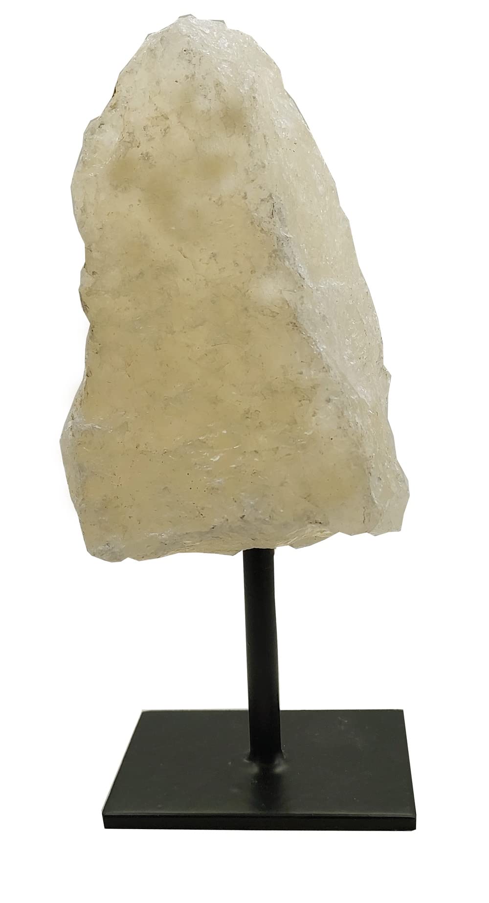 eshoppee Natural Yellow Quartz Raw Rough Stone with Metal Stand, Gemstone Specimen Healing Crystal Stone Display for Office Home Decor-image-34