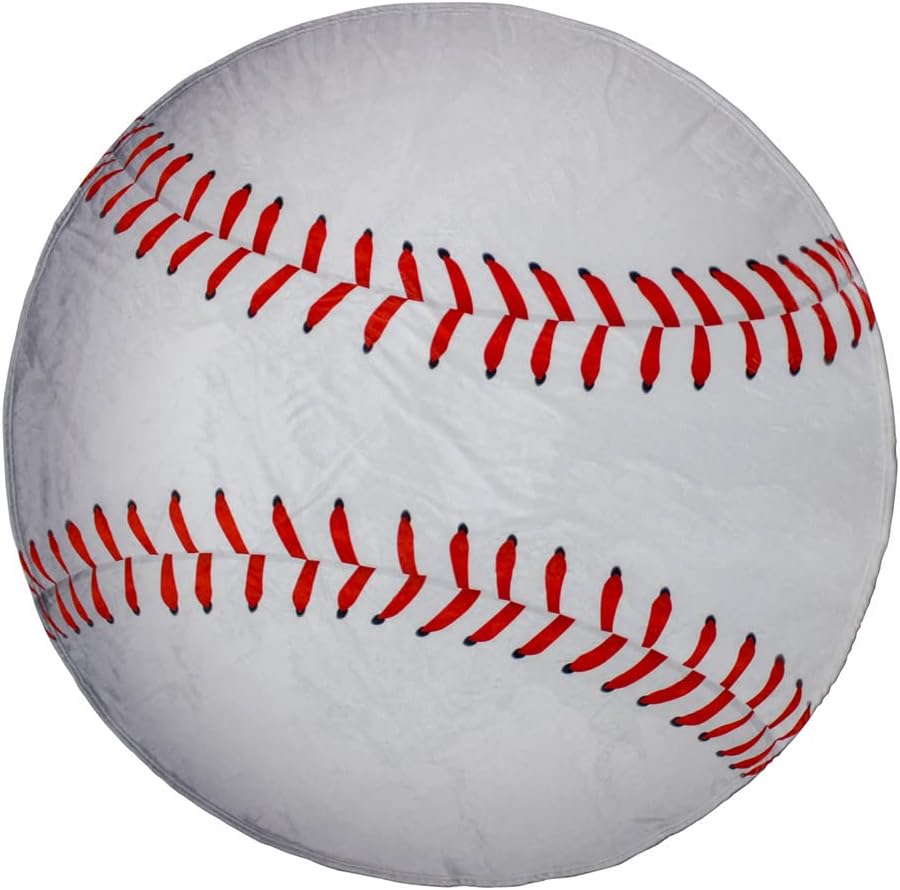 Basketball Blanket Soft Plush Round Throw Blanket for Bed,Couch or Travel Sports Ball Blanket for All Seasons