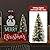 Christmas Decor Indoor, Wooden Christmas Signs with LED Lighted Christmas Tree & Snowman for Coffee Table, Tiered Tray, Shelf and Mantel - Christmas Decorations for Home/Holiday Decor