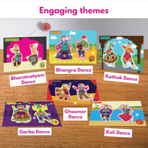 Image of SparkLPlay DIY Craft Kit for Kids - Foil Fun. Arts and Crafts. Dances Theme Activity Set | Toys for Kids Ages 4-9 | Mess Free Creative Activities.