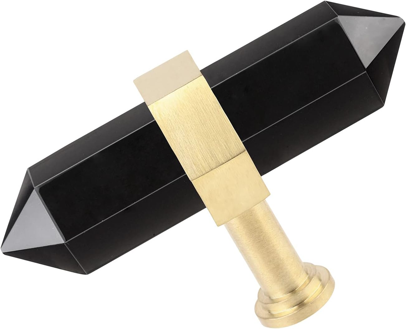mookaitedecor Set of 2 70mm Black Obsidian Crystal Stone Wands Drawer Knobs with Screws, Healing Crystal Gifts - Image 3