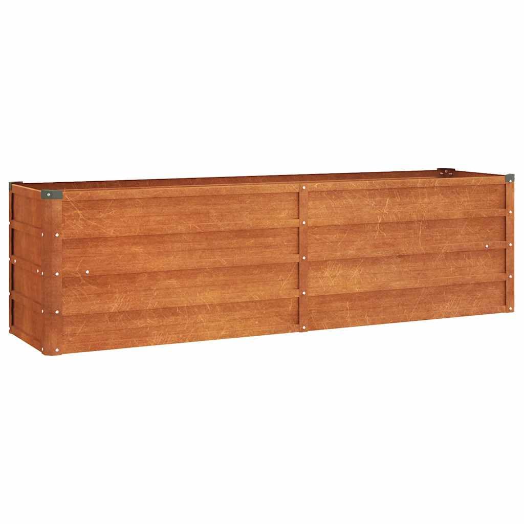 vidaXL Raised Garden Bed - 160x40x45 cm - Corten Steel - Rusty Brown