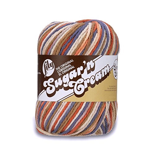 Lily Sugar'n Cream Super Size Ombres Yarn, 3 oz, Oriental Ochre, 1 Ball