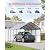 Happybuy Heavy Duty Metal Carport, 12' x 20' Outdoor Shelter with Galvanized Steel Frame and Roof, Removable Sidewalls, Multipurpose for Pickup, Boat, Car and Tractors