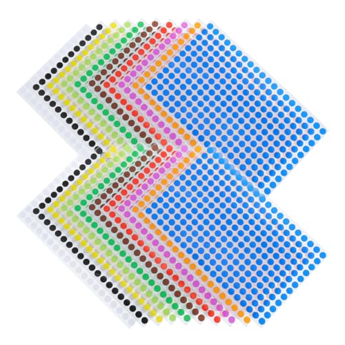 OSALADI 20Pcs Colorful Round Dot Stickers Self Adhesive Writable Labels for Easy Organization in Office Home and School Strong Adhesion Easy Application Multi-Color Coding Circles